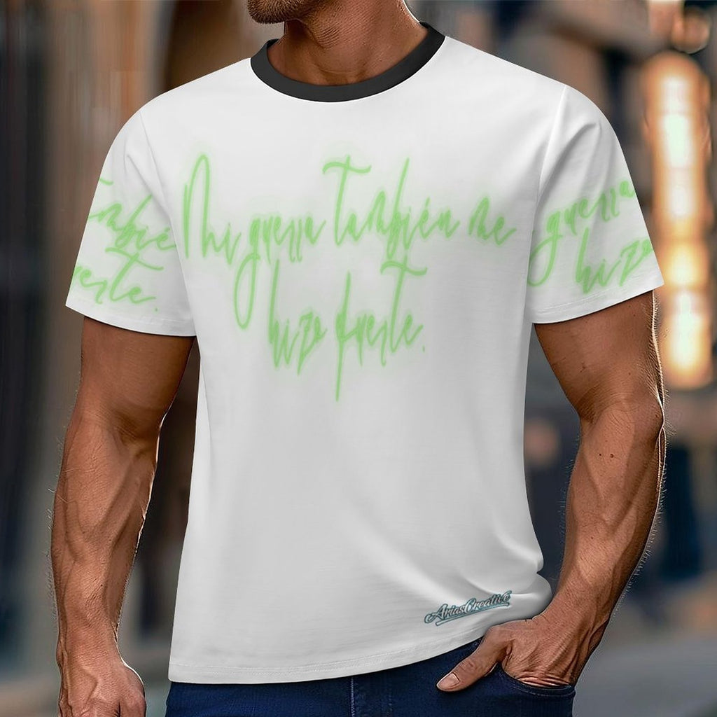 Camiseta AriasCreative Conejo Urbano Verde, streetwear premium 3D, con diseño de conejo en color verde, de la marca SALE-Personal Design.