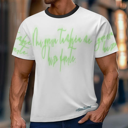 Camiseta AriasCreative Conejo Urbano Verde, streetwear premium 3D, con diseño de conejo en color verde, de la marca SALE-Personal Design.