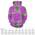 Sudadera con capucha rosa viejo de PeaPrint con mensaje "ROMPO MIS LÍMITES" en la parte frontal.