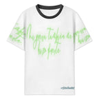 Camiseta AriasCreative Conejo Urbano Verde de streetwear premium con diseño 3D, marca SALE-Personal Design, vista frontal en la imagen