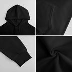 Hombre sudadera hoodie de algodón peaprint con capucha, bolsillo y estampado frontal, trasero y en la manga.