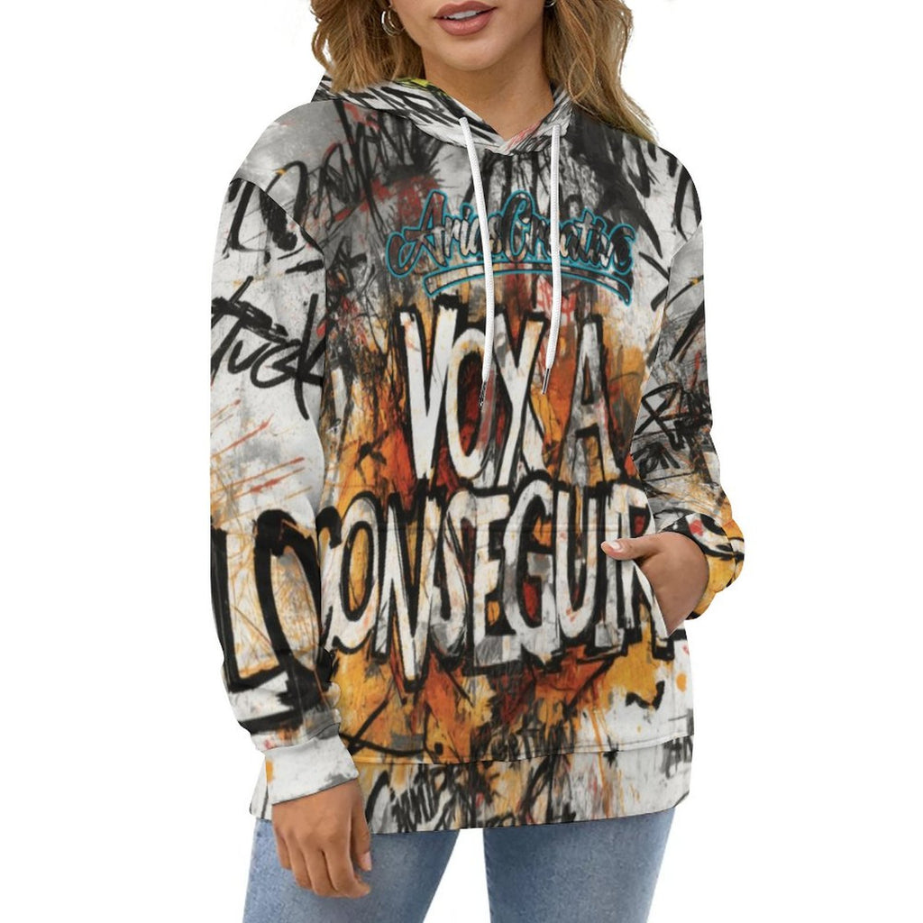 Sudadera con capucha de graffiti de AriasCreative™ para hombre, diseño premium de lujo en impresión total, marca peaprint.