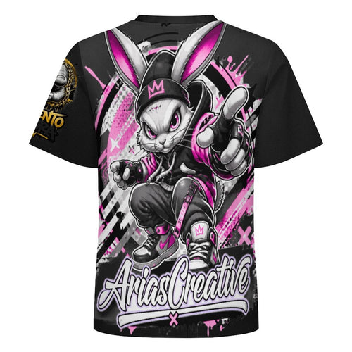 Camiseta manga corta AriasCreative “Mi Guerra También Se Izo Fuerte” con diseño en el frente, tela suave y estilo casual.