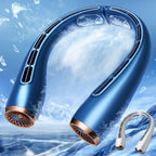 Ventilador de cuello portátil sin aspas AriasCreative, recargable, ligero, silencioso, con 3 velocidades y diseño compacto para verano y viajes.