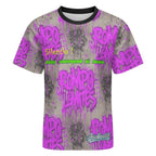 Camiseta de manga corta Rosa y Gris AriasCreative con el texto "ROMPO MIS LÍMITES" en el frente.