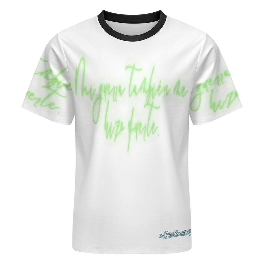 Camiseta AriasCreative Conejo Urbano Verde, camiseta streetwear premium con diseño 3D, en color verde con ilustración de conejo urbano.
