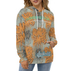 Sudadera con capucha AriasCreative "ROMPO MIS LÍMITES" en estilo streetwear urbano, en color gris con diseño en la parte frontal.