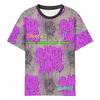 Camiseta manga corta Rosa y Gris de AriasCreative con mensaje "ROMPO MIS LÍMITES" en estilo casual.