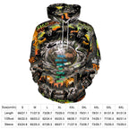 Hoodie with all-over print featuring urban art of Earth, war, and money by AriasCreative™ from peaprint.